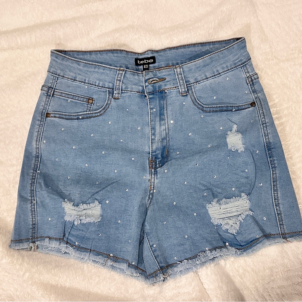 Bebe Women's Blue Denim Shorts